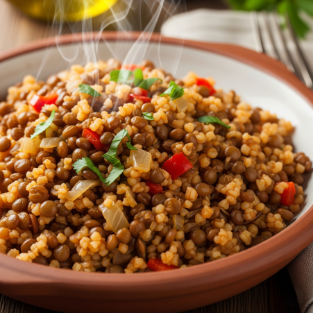 Mercimekli Bulgur Pilavı